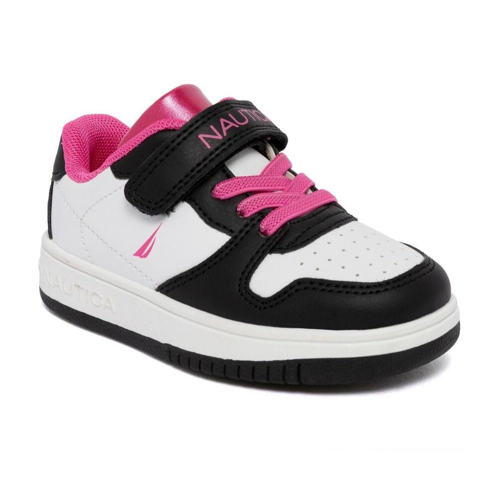 Nautica Manetta Cira T Girls Sneakers Size 7 Youth White Black Bold Pink New